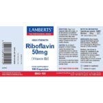 Healthwise Lamberts Riboflavin 50mg (vitamin B2) 100s Label